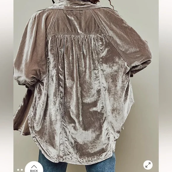 We The Free Night Skies Velvet Button-Up Shirt - Picture 5 of 7